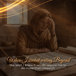 When I started writing Beyond the Well, I knew it would require me to do more than research